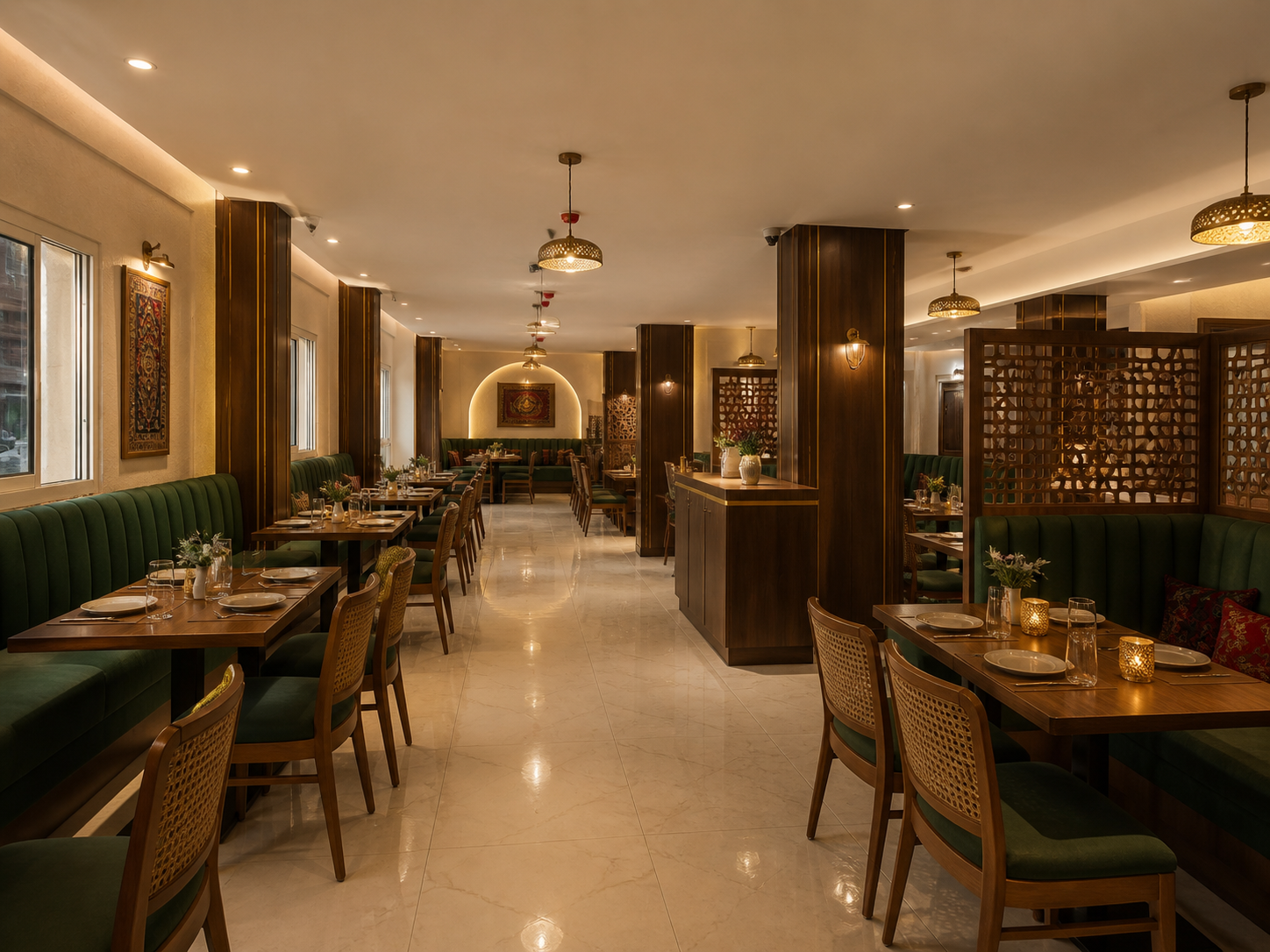 Main dining room, proposed Habibi design
