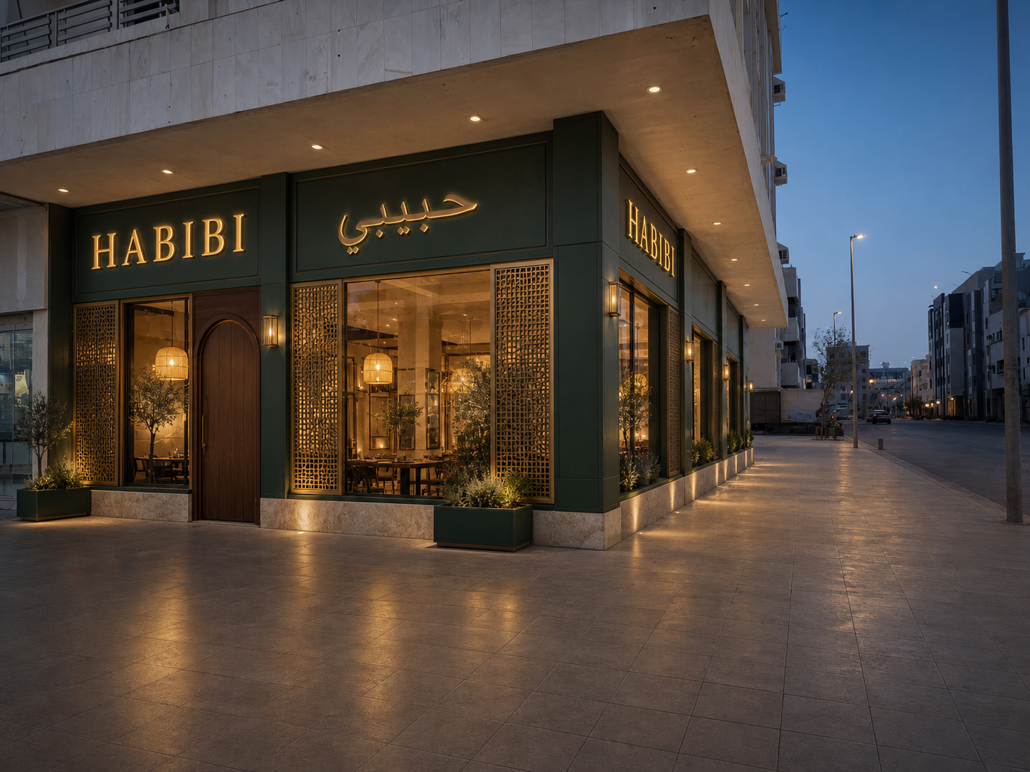 Corner approach, proposed Habibi design